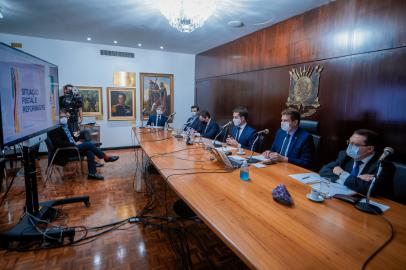 Reunião na Assembleia com chefes de poderes sobre o orçamento de 2021