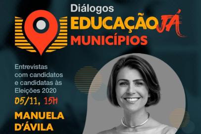 A terceira entrevista dos Diálogos Educação Já Municípios em Porto Alegre, um evento realizado por GZH em parceria com o Todos Pela Educação, é com Manuela D¿Ávila, nesta quinta-feira (5), às 15h. Até 6 de novembro, serão promovidas quatro sabatinas, todas com foco em educação, com os candidatos mais bem colocados nas pesquisas eleitorais. <!-- NICAID(14635498) -->