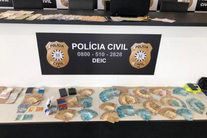  Polícia civil prende cinco pessoas que aplicam o golpe do bilhete em Porto Alegre.<!-- NICAID(14635640) -->