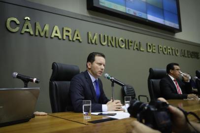  PORTO ALEGRE, RS, BRASIL - 06.11.2020 - pRefeito Nelson Marchezan presta esclarecimentos à Comissão Processante na Câmara Municipal a respeito do processo de impeachment que rola na Casa. (Foto: Isadora Neumann/Agencia RBS)Indexador: ISADORA NEUMANN<!-- NICAID(14636928) -->