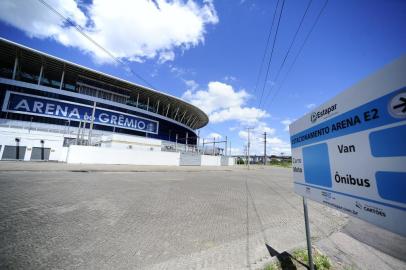  PORTO ALEGRE,RS,BRASIL.2020,11,06.Arena do Grêmio deverá contruir,uma saida direta do estacionamentop para Fee Way, para facilitar as saídas dos veicilos de dias de jogso.(RONALDO BERNARDI/AGENCIA RBS).<!-- NICAID(14636404) -->