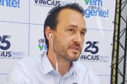 Candidato a prefeito de Caxias do Sul pelo DEM, Vinicius Ribeiro, durante entrevista a Gaúcha Serra na manhã desta segunda-feira (9).<!-- NICAID(14638363) -->