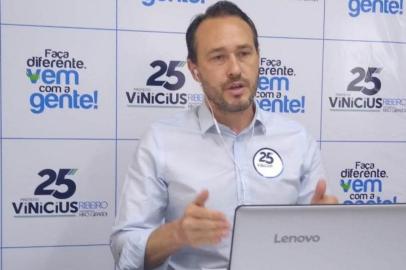 Candidato a prefeito de Caxias do Sul pelo DEM, Vinicius Ribeiro, durante entrevista a Gaúcha Serra na manhã desta segunda-feira (9).<!-- NICAID(14638362) -->