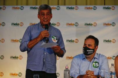  PORTO ALEGRE, RS, BRASIL - 15.11.2020 - Sebastião Melo (MDB) comemora a ida para o 2º turno das eleições municipais em Porto Alegre. (Foto: Lauro Alves/Agencia RBS)<!-- NICAID(14644382) -->