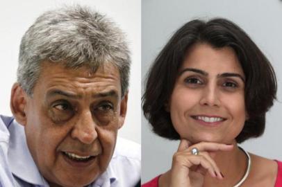  Colagem: Sebastião Melo (MDB) e Manuela DÁvila (PCdoB).<!-- NICAID(14645346) -->