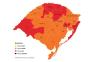 Após análise de recursos, Rio Grande do Sul tem oito regiões em bandeira vermelha