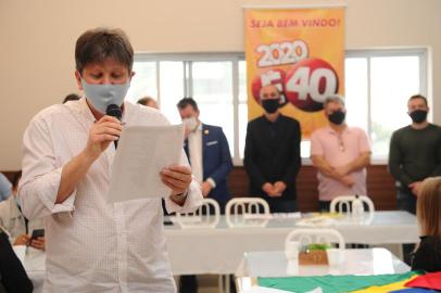  CAXIAS DO SUL, RS, BRASIL (13/09/2020)PSB realiza sua convenção, na qual confirma o nome de Elói Frizzo para concorrer como vice de Carlos Búrigo, candidato do MDB. (Antonio Valiente/Agência RBS)<!-- NICAID(14590798) -->