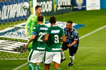  PORTO ALEGRE, RS, BRASIL - 30.11.2020 - O Grêmio recebe, na Arena em Porto Alegre, o Goiás pelo jogo atrasado da 4ª rodada do Brasileirão. (Foto: Marco Favero/Agencia RBS)Indexador: Felix Zucco<!-- NICAID(14657194) -->