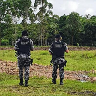  ****EM BAIXA****Reforço da Brigada Militar na divisa do RS com SC. Foto: BM / Divulgação<!-- NICAID(14657464) -->