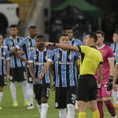  PORTO ALEGRE, RS, BRASIL - 03.12.2020 - O Grêmio recebe o Guaraní-PAR nesta quinta-feira (3), na Arena, em jogo válido pela volta das oitavas de final da Libertadores. (Foto: Mateus Bruxel/Agencia RBS)<!-- NICAID(14660279) -->