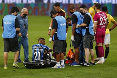  PORTO ALEGRE, RS, BRASIL - 03.12.2020 - O Grêmio recebe o Guaraní-PAR nesta quinta-feira (3), na Arena, em jogo válido pela volta das oitavas de final da Libertadores. (Foto: Mateus Bruxel/Agencia RBS)<!-- NICAID(14660341) -->