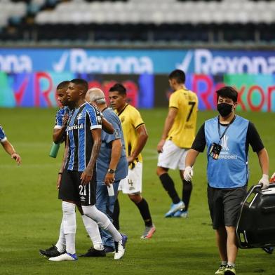  PORTO ALEGRE, RS, BRASIL - 03.12.2020 - O Grêmio recebe o Guaraní-PAR nesta quinta-feira (3), na Arena, em jogo válido pela volta das oitavas de final da Libertadores. (Foto: Mateus Bruxel/Agencia RBS)<!-- NICAID(14660343) -->