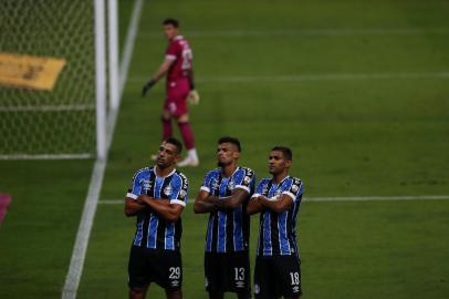  PORTO ALEGRE, RS, BRASIL - 03.12.2020 - O Grêmio recebe o Guaraní-PAR nesta quinta-feira (3), na Arena, em jogo válido pela volta das oitavas de final da Libertadores. (Foto: Mateus Bruxel/Agencia RBS)<!-- NICAID(14660434) -->