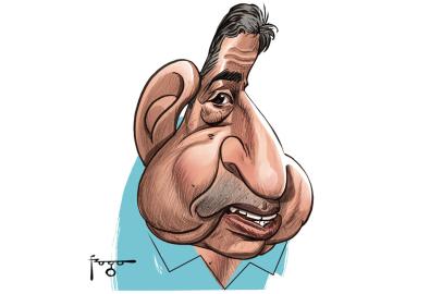 Caricatura de Melo feita por Gilmar Fraga