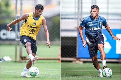 Isaque e Pinares, meias do Grêmio