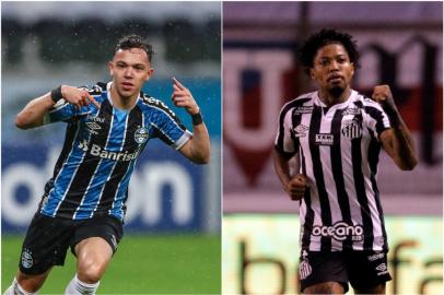 Pepê e Marinho, atacantes de Grêmio e Santos