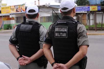  CAXIAS DO SUL, RS, BRASIL (05/05/2019)Impasse nos convênios do Policiamento Comunitário. Na foto, soldados Peixoto e Tavares. (Antonio Valiente/Agência RBS)<!-- NICAID(14065452) -->