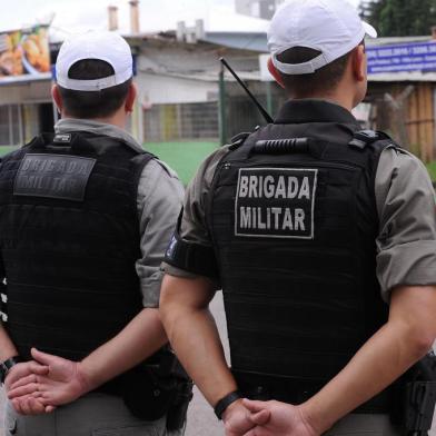  CAXIAS DO SUL, RS, BRASIL (05/05/2019)Impasse nos convênios do Policiamento Comunitário. Na foto, soldados Peixoto e Tavares. (Antonio Valiente/Agência RBS)<!-- NICAID(14065452) -->