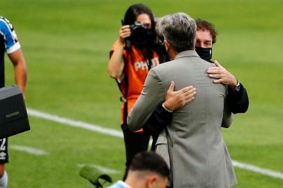  PORTO ALEGRE, RS, BRASIL - 09.12.2020 - O Grêmio recebe o Santos nesta quarta-feira (9), na Arena, em jogo válido pela idas das quartas de final da Libertadores. (Foto: Marco Favero/Agencia RBS)Indexador: Felix Zucco<!-- NICAID(14664892) -->