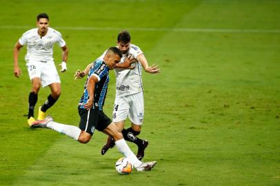  PORTO ALEGRE, RS, BRASIL - 09.12.2020 - O Grêmio recebe o Santos nesta quarta-feira (9), na Arena, em jogo válido pela idas das quartas de final da Libertadores. (Foto: Marco Favero/Agencia RBS)Indexador: Felix Zucco<!-- NICAID(14664922) -->