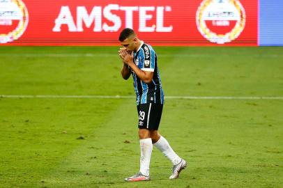  PORTO ALEGRE, RS, BRASIL - 09.12.2020 - O Grêmio recebe o Santos nesta quarta-feira (9), na Arena, em jogo válido pela idas das quartas de final da Libertadores. (Foto: Marco Favero/Agencia RBS)Indexador: Felix Zucco<!-- NICAID(14664967) -->