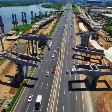  PORTO ALEGRE, RS, BRASIL, 17/10/2018 -  Obras na ponte do Guaíba. (FOTOGRAFO: LAURO ALVES / AGENCIA RBS)<!-- NICAID(13788905) -->