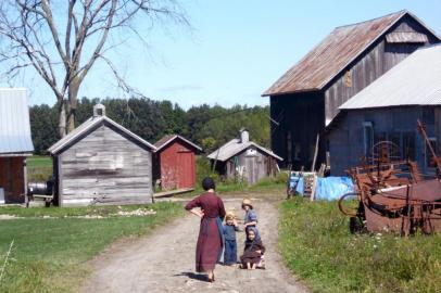 Amish farm kids at home on the outskirts of Morristown, NY. Taken in August 2011.<!-- NICAID(14668821) -->