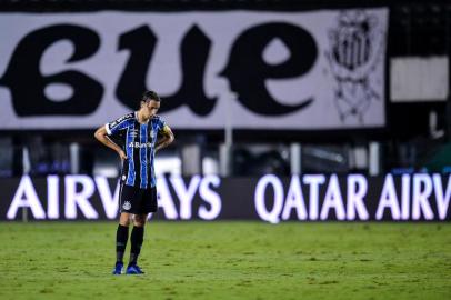  Libertadores 2020 16/12/2020 - Santos - SP - Brazil - Copa CONMEBOL Libertadores 2020 - Santos(BRA) VS. Gremio(BRA), no Estadio Urbano Caldeira na Vila Belmiro e Santos.Indexador: Duda Bairros<!-- NICAID(14670409) -->