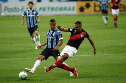  PORTO ALEGRE, RS, BRASIL, 27/12/2020- Grêmio x Atlético-GO: jogo da 27ª rodada do Brasileirão que ocorre na Arena. Foto: Félix Zucco / Agencia RBS<!-- NICAID(14677641) -->