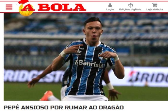 Reprodução / Jornal A Bola