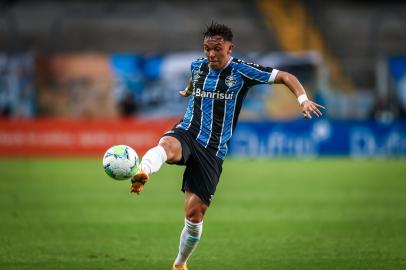 Pepê, atacante do Grêmio na vitória por 2 a 1 sobre o Bahia, na Arena