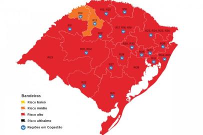 Mapa do distanciamento controlado no dia 8 de janeiro