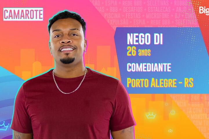 Nego Di (BBB21) é o campeão de rejeição do BBB - Faça o quiz e descubra  qual você seria - Purebreak