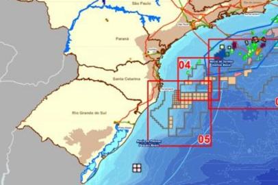 Mapa dos blocos do Sul previstos da 17ª Rodada de Licitação da ANP<!-- NICAID(14706999) -->