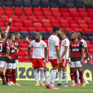 RIO DE JANEIRO, RJ, BRASIL - 21.02.2021 - O Inter visita o Flamengo neste domingo, no Estádio do Maracanã, pela 37ª rodada do Campeonato Brasileiro. (Foto: Jefferson Botega/Agencia RBS)Indexador: Jeff Botega<!-- NICAID(14719352) -->