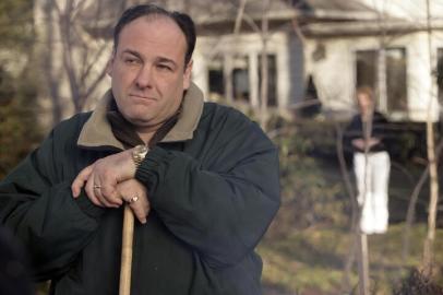 In this photo, released by HBO in 2007, James Gandolfini portrays Tony Soprano in a scene from one of the last episodes of the HBO dramatic series The Sopranos. <!-- NICAID(9495337) -->