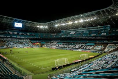 PORTO ALEGRE, RS, BRASIL - 10/03/2021 - Movimentação pré-jogo, antes da partida entre Grêmio e Ayacucho, válido pela segunda fase preliminar da Libertadores, na Arena<!-- NICAID(14732479) -->