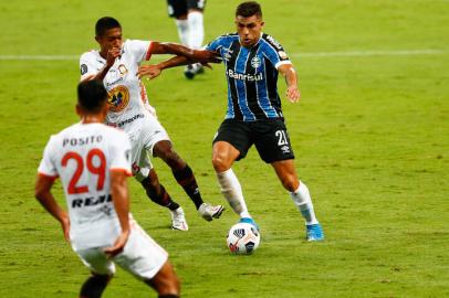 PORTO ALEGRE, RS, BRASIL - 10/03/2021 - Partida entre Grêmio e Ayacucho, válida pela segunda fase preliminar da Libertadores, na Arena. Foto: Marco Favero / Agencia RBS<!-- NICAID(14732599) -->