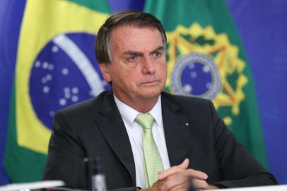 Jair Bolsonaro durante reunião virtual