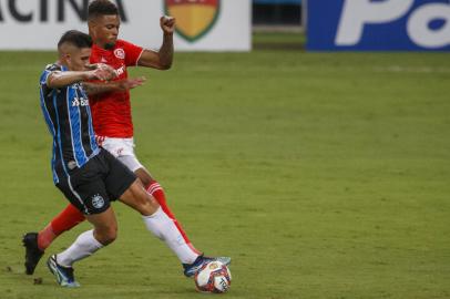 PORTO ALEGRE, RS, BRASIL - 03.04.2021 - Grêmio e Inter se enfrentam na Arena pela nona rodada do Campeonato Gaúcho. (Foto: Jefferson Botega/Agencia RBS)Indexador: Jeff Botega<!-- NICAID(14749781) -->