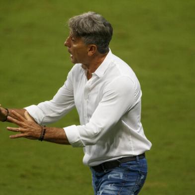 PORTO ALEGRE, RS, BRASIL - 03.04.2021 - Grêmio e Inter se enfrentam na Arena pela nona rodada do Campeonato Gaúcho. (Foto: Jefferson Botega/Agencia RBS)Indexador: Jeff Botega<!-- NICAID(14749789) -->