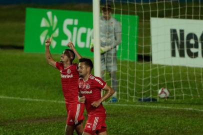 SÃO LEOPOLDO, RS, BRASIL - 14.04.2021 - Inter e Aimoré se enfrentam em duelo válido pelo Campeonato Gaúcho. (Foto: Marco Favero/Agencia RBS)<!-- NICAID(14758201) -->