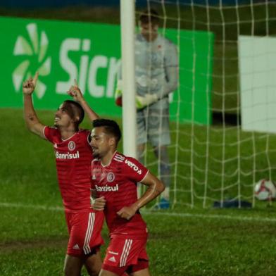 SÃO LEOPOLDO, RS, BRASIL - 14.04.2021 - Inter e Aimoré se enfrentam em duelo válido pelo Campeonato Gaúcho. (Foto: Marco Favero/Agencia RBS)<!-- NICAID(14758201) -->