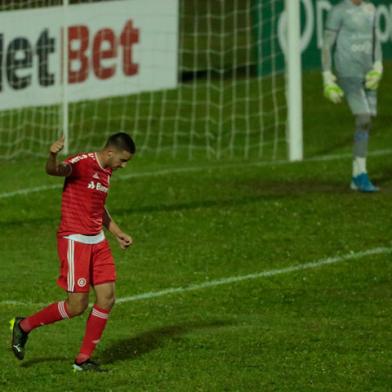 SÃO LEOPOLDO, RS, BRASIL - 14.04.2021 - Inter e Aimoré se enfrentam em duelo válido pelo Campeonato Gaúcho. (Foto: Marco Favero/Agencia RBS)<!-- NICAID(14758251) -->