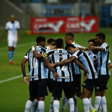 PORTO ALEGRE, RS, BRASIL - 18.04.2021 - Grêmio recebe o Novo Hamburgo pelo Campeonato Gaúcho 2021. (Foto: Félix Zucco/Agencia RBS)<!-- NICAID(14760929) -->