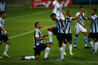 PORTO ALEGRE, RS, BRASIL - 18.04.2021 - Grêmio recebe o Novo Hamburgo pelo Campeonato Gaúcho 2021. (Foto: Félix Zucco/Agencia RBS)<!-- NICAID(14760928) -->