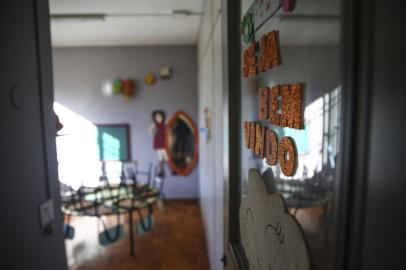 PORTO ALEGRE, RS, BRASIL - 2021.04.23 - Preparativos para a volta às aulas no Estado. Na foto, Cativar - escola de educação infantil. (Foto: ANDRÉ ÁVILA/ Agência RBS)Indexador: jeff botega<!-- NICAID(14765376) -->