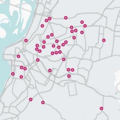 Mapa dos projetos prioritários da prefeitura de POA<!-- NICAID(14766809) -->