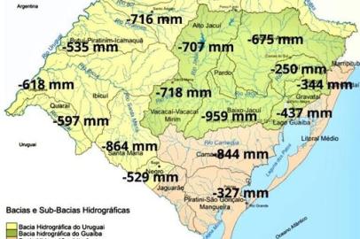 Mapa dos recursos hídricos no RS<!-- NICAID(14789447) -->