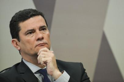 O ministro da Justiça e Segurança Pública, Sergio Moro, participa de audiência pública na Comissão de Constituição e Justiça do Senado.